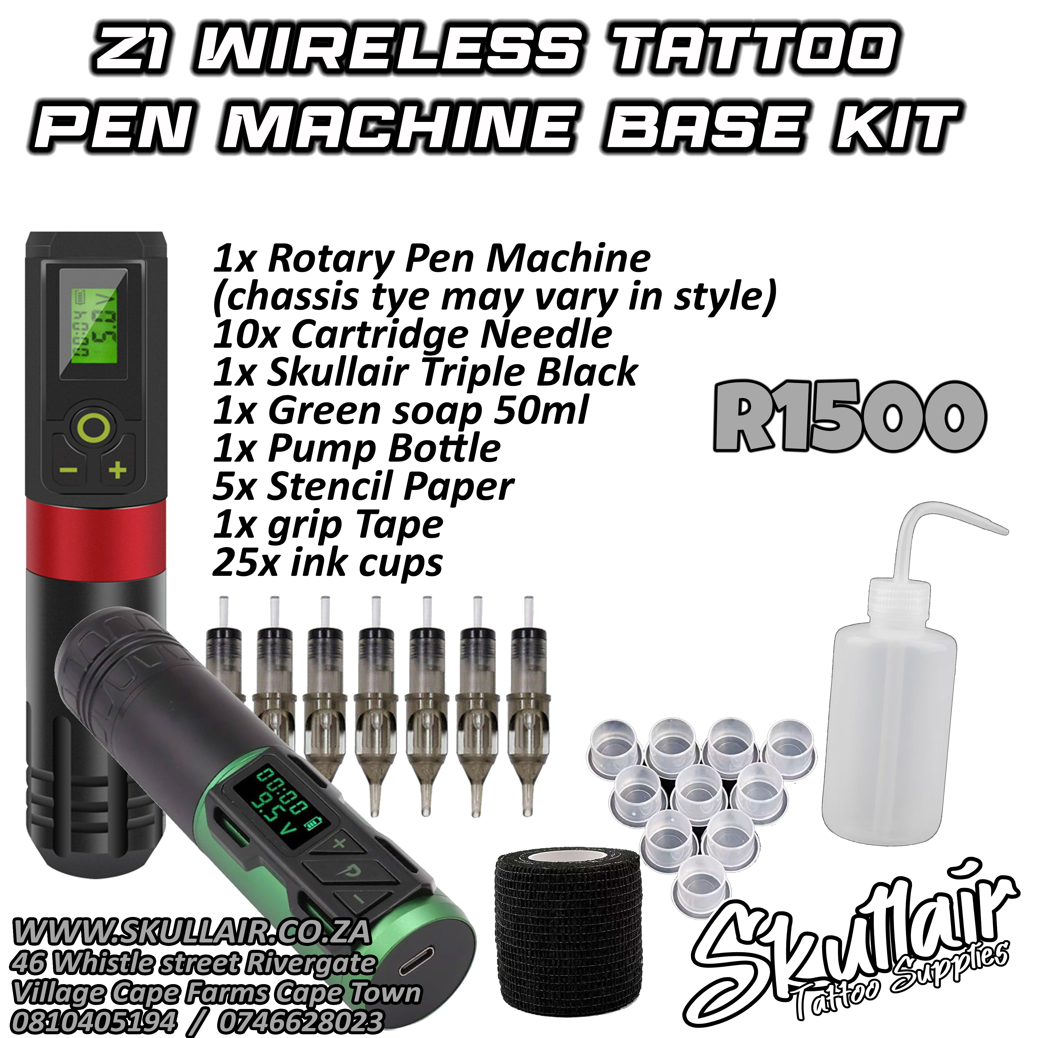 Z1 Wireless Tattoo Pen machine Base Kit
