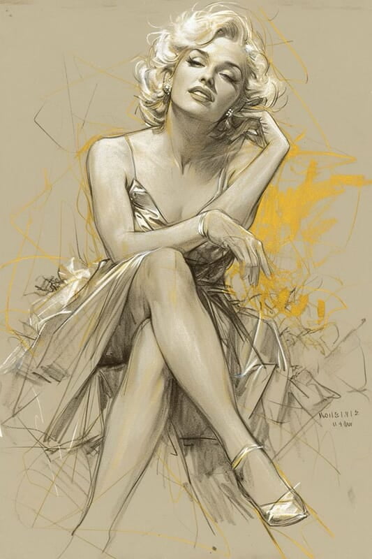 Women Yellow Pen Sketches Women Yellow Pen Sketches
