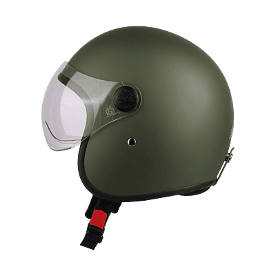 STEELBIRD SBH-54 VINTAGE MATT BATTLE GREEN C/V 600 MM (SMALL VISOR)