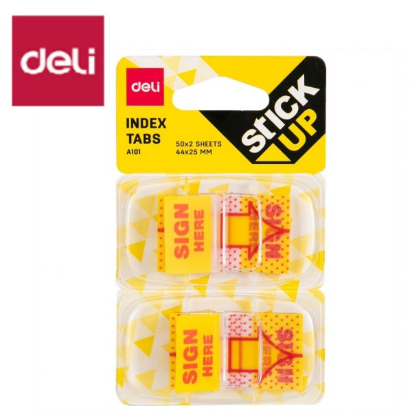 DELI A101 SIGN HERE INDEX TABS 44x25mm DELI A101 SIGN HERE INDEX TABS 44x25mm
