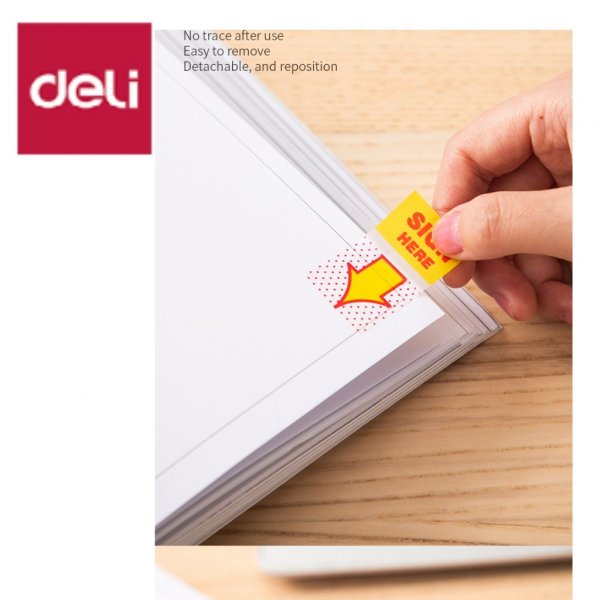 DELI A101 SIGN HERE INDEX TABS 44x25mm DELI A101 SIGN HERE INDEX TABS 44x25mm