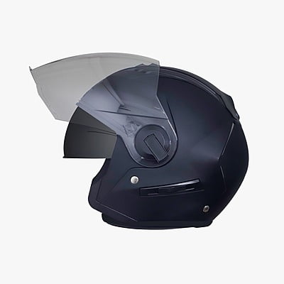 SBA-3 HURRICANE WITH INNER SMOKE SUN SHIELD MATT BLACK C/V (M)