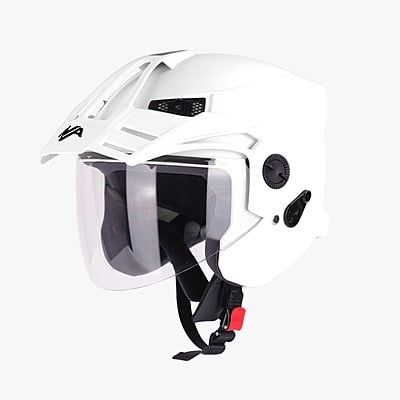 STEELBIRD SBH-23 AVA DASHING WITH PEAK WHITE C/V (M)