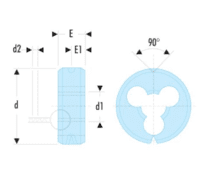 FACOM, 221.4X70 - SPLIT DIES ดายเกลียว