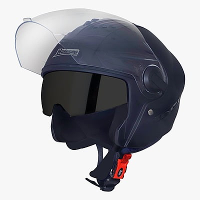 SBA-3 HURRICANE WITH INNER SMOKE SUN SHIELD MATT BLACK C/V (M)
