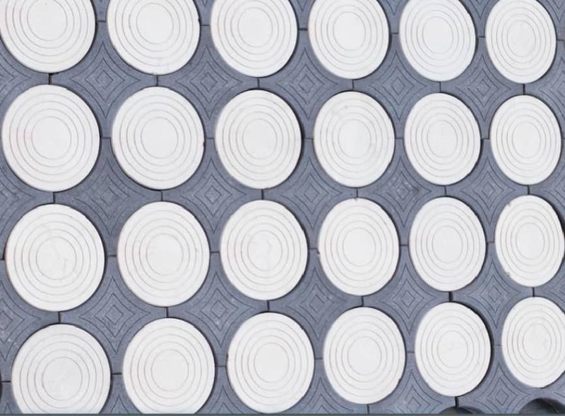 Round paving blocks