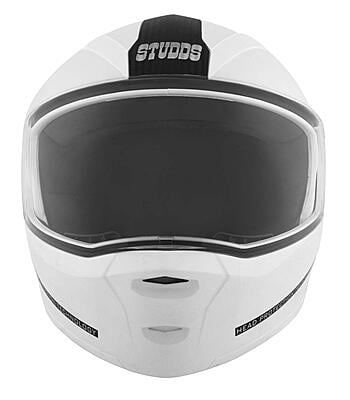 STUDDS NINJA ELITE WHITE WITH CARBON STRIP C/V (XL)