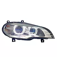 E70 X5 Facelift Style LED Headlights w/Etched DTM Rings (2007–2013)
