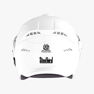 STEELBIRD SBH-23 AVA DASHING WITH PEAK WHITE C/V (M)