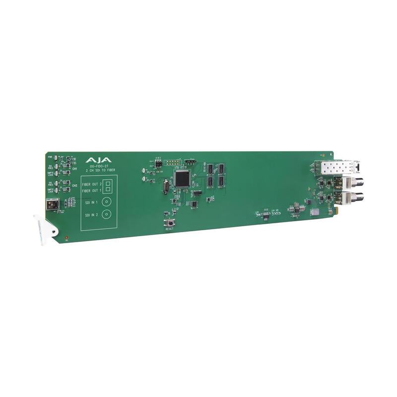 Aja OG-FIDO-2T-MM openGear 2-Channel 3G-SDI to Multi-Mode LC Fiber Transmitter