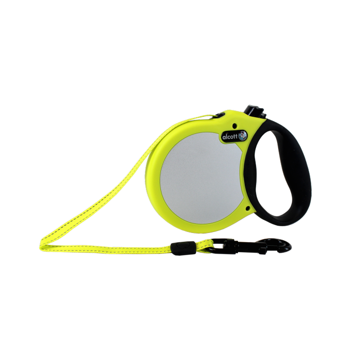 ALCOTT VISIBILITY RETRACTABLE LEASH, 5 M - SMALL - NEON YELLOW ALCOTT VISIBILITY RETRACTABLE LEASH, 5 M - SMALL - NEON YELLOW
