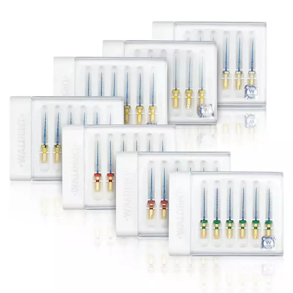 Waldent Wal-flex S-Blue Rotary Files Assorted 25mm Pack For Wide Canals Waldent Wal-flex S-Blue Rotary Files Assorted 25mm Pack For Wide Canals