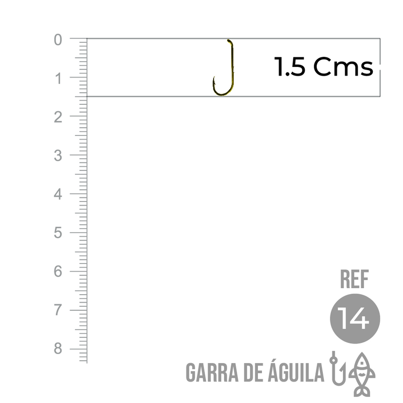 Anzuelo Garra Aguila 110 # 14 Paquete X 1000 Unidades