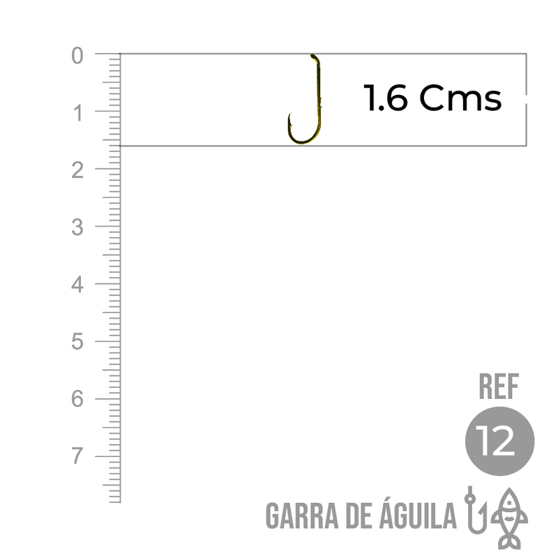Anzuelo Garra Aguila 110 # 12 Paquete X 1000 Unidades