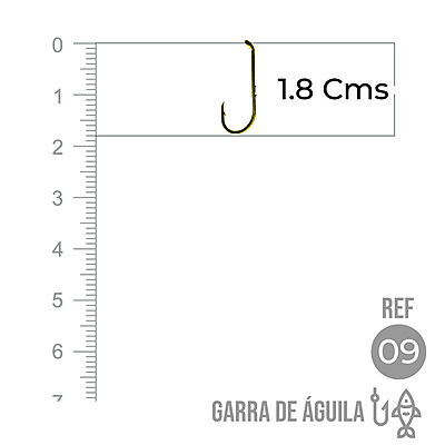 Anzuelo Garra Aguila 110 #  9 Paquete X 1000 Unidades