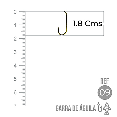 Anzuelo Garra Aguila 110 #  9 Paquete X 1000 Unidades