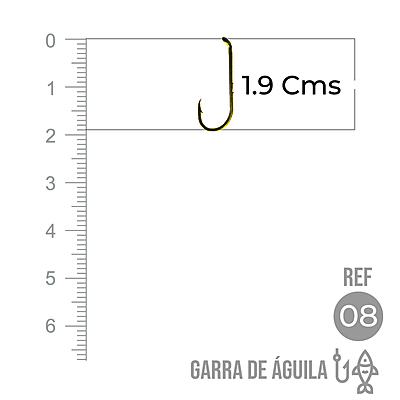 Anzuelo Garra Aguila 110 #  8 Paquete X 1000 Unidades