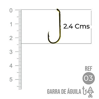 Anzuelo Garra Aguila 110 #  3 Paquete X 1000 Unidades