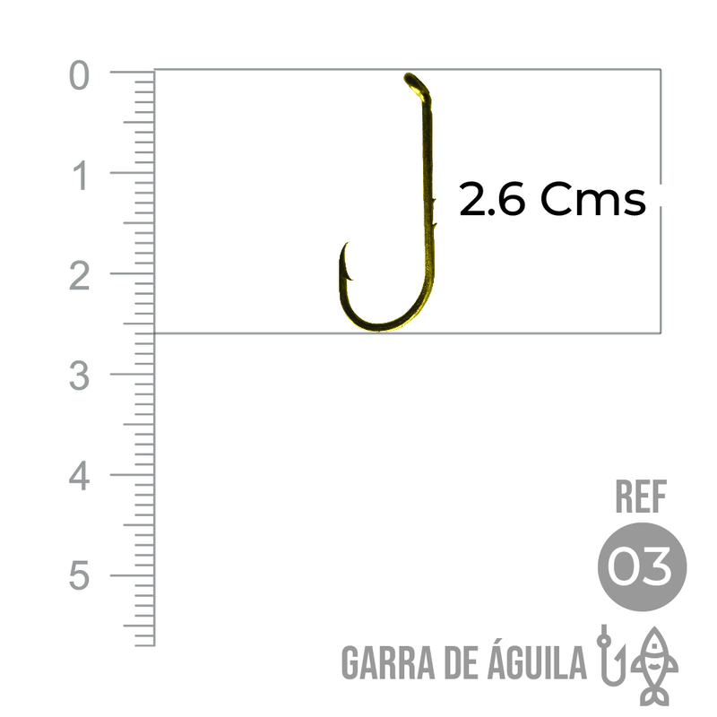 Anzuelo Garra Aguila 110 #  3 Paquete X 1000 Unidades