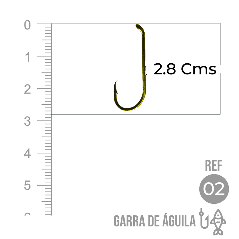 Anzuelo Garra Aguila 110 #  2 Paquete X 1000 Unidades