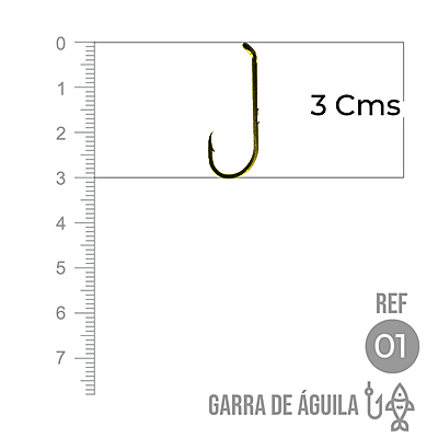 Anzuelo Garra Aguila 110 #  1 Paquete X 1000 Unidades