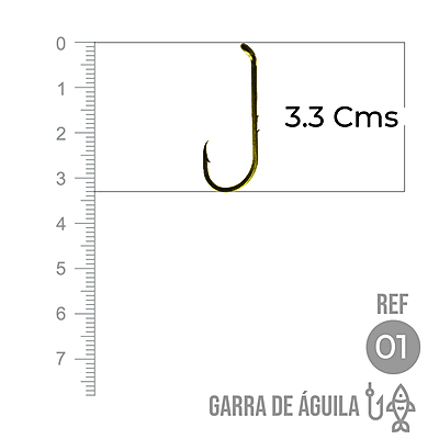 Anzuelo Garra Aguila 110 #  1 Paquete X 1000 Unidades