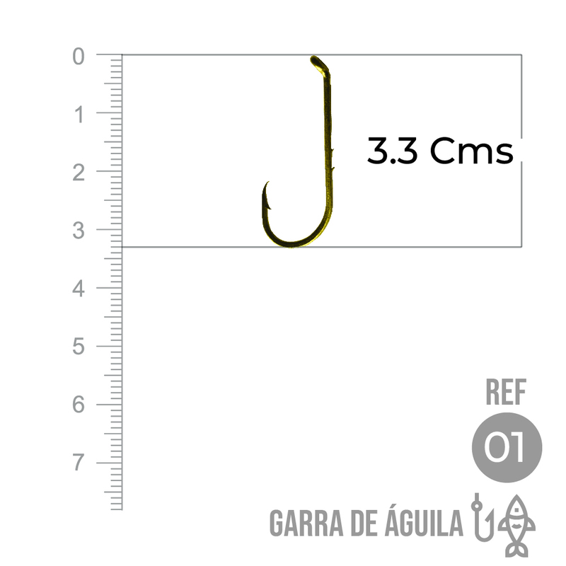 Anzuelo Garra Aguila 110 #  1 Paquete X 1000 Unidades