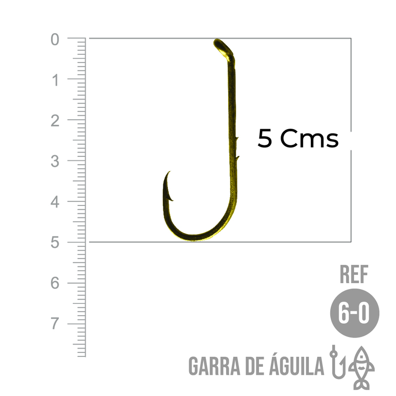 Anzuelo Garra De Aguila # 6/0 Paquete X 100 Unidades