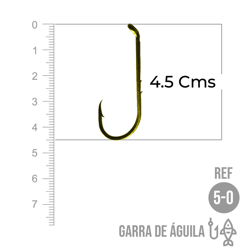 Anzuelo Garra De Aguila # 5/0 Paquete X 100 Unidades