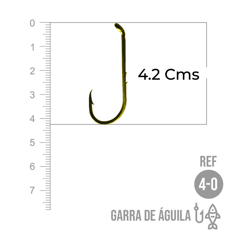 Anzuelo Garra De Aguila # 4/0 Paquete X 100 Unidades