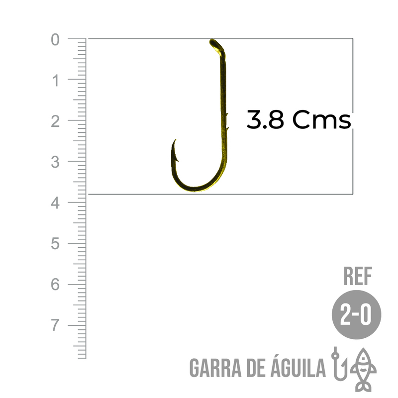 Anzuelo Garra De Aguila # 2/0 Paquete X 1000 Unidades