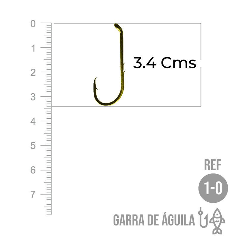 Anzuelo Garra De Aguila # 1/0 Paquete X 1000 Unidades