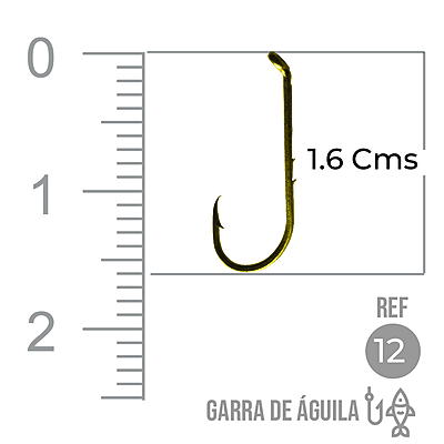 Anzuelo Garra Aguila 110 # 12 Paquete X 1000 Unidades