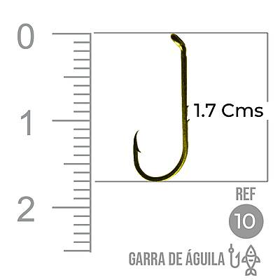 Anzuelo Garra Aguila 110 # 10 Paquete X 1000 Unidades
