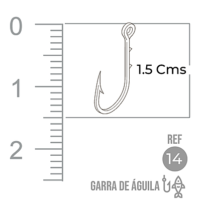 Anzuelo Garra Aguila 110 # 14 Paquete X 1000 Unidades