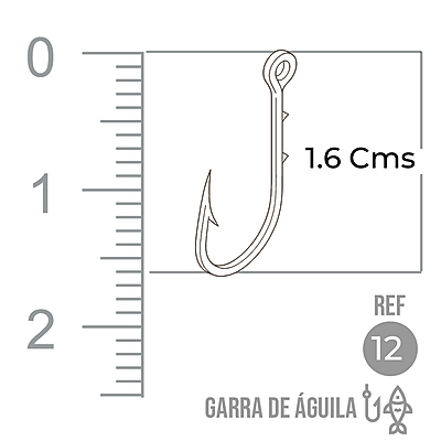 Anzuelo Garra Aguila 110 # 12 Paquete X 1000 Unidades