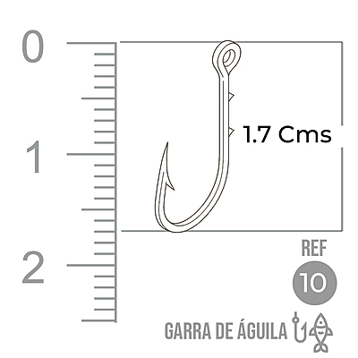 Anzuelo Garra Aguila 110 # 10 Paquete X 1000 Unidades