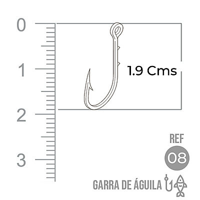 Anzuelo Garra Aguila 110 #  8 Paquete X 1000 Unidades