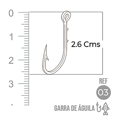 Anzuelo Garra Aguila 110 #  3 Paquete X 1000 Unidades