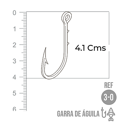 Anzuelo Garra De Aguila # 3/0 Paquete X 100 Unidades