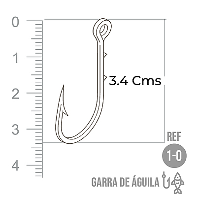 Anzuelo Garra De Aguila # 1/0 Paquete X 1000 Unidades