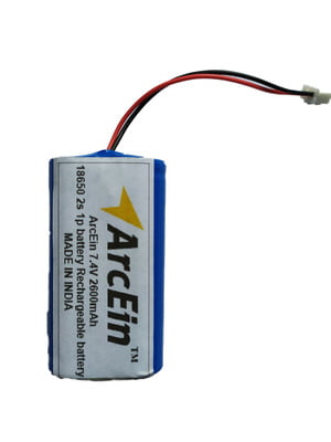 ArcEin 18650 7.4V 2600 mAh 2s1p Rechargeable Li-ion Battery (Pack of 1)