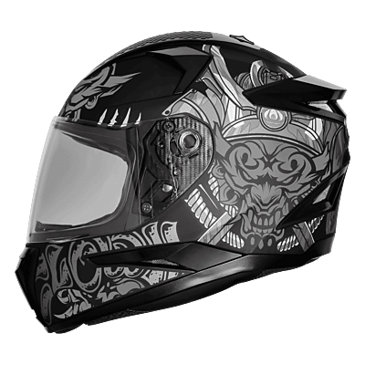 STEELBIRD SBH-35 DOT ROBOT 2.0 CLOWN MATT BLACK/GREY C/V (L) WITH EXTRA SMOKE VISOR