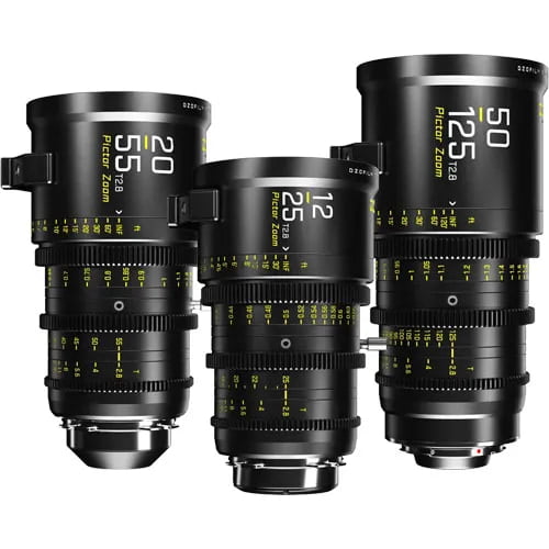 DZOFILM  Pictor Zoom 3-lens kit with Case  (12-25/20-55/50-125, T2.8)(Black)