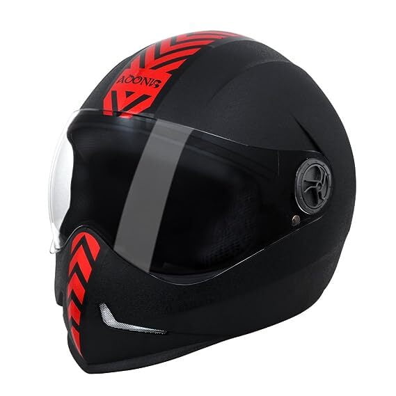 STEELBIRD SB-50 ADONIS DASHING BLACK WITH RED STRIP C/V (L)