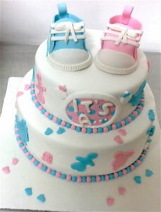 Baby girl n baby boy cake