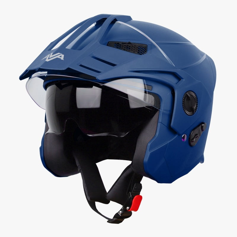 STEELBIRD SBH-23 ISS AVA DASHING WITH PEAK BLUE C/V (M)