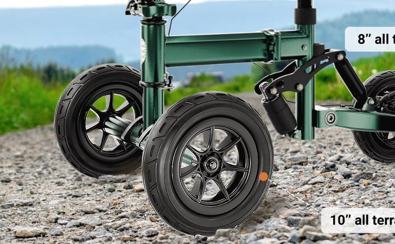 Helavo Scooter de Rodilla Ajustable para Adultos con Suspensión, Ruedas de Goma Todo Terreno Helavo Scooter de Rodilla Ajustable para Adultos con Suspensión, Ruedas de Goma Todo Terreno
