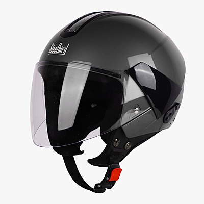STEELBIRD SBH-5 TRIPLE NINE GLOSSY HONDA GREY C/V 580 MM