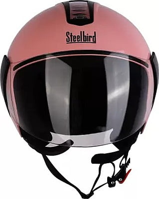 STEELBIRD SBH-5 TRIPLE NINE GLOSSY BABBY PINK C/V 580 MM